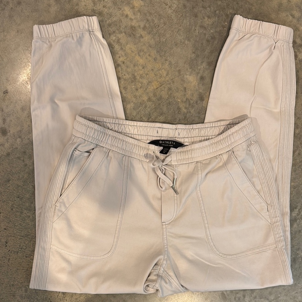 Men's Cream Jogger Pants